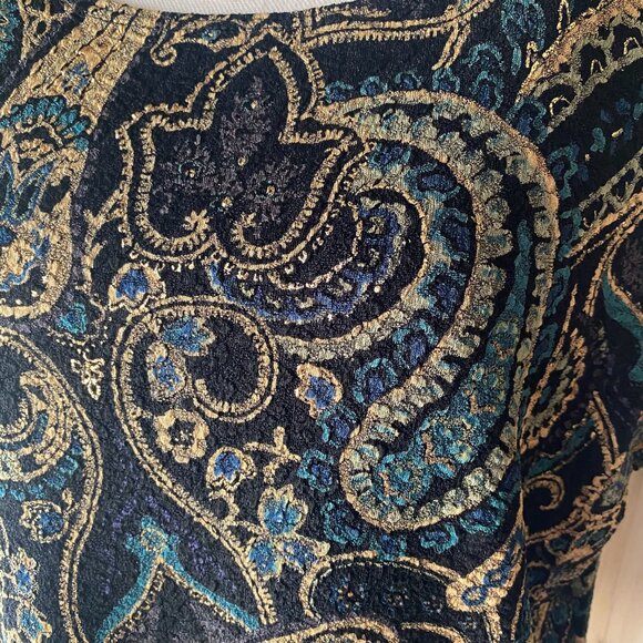 White Stag 90s Y2K Paisley Boho Romantic Whimsigoth Boxy Stretch Tank Top XL - Picture 5 of 9